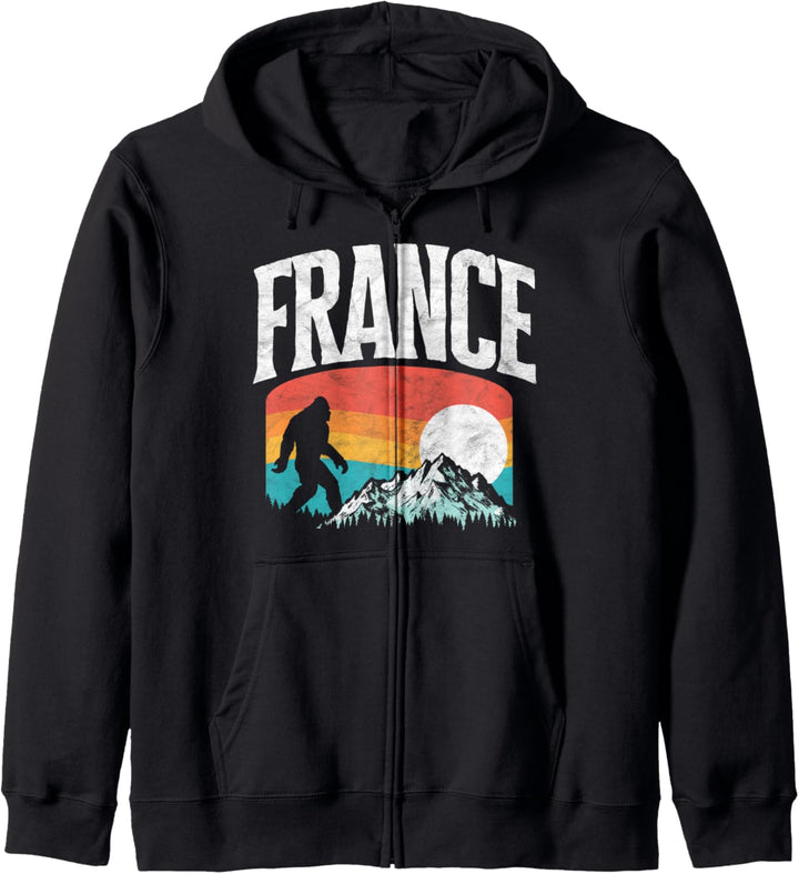 France Bigfoot Mountains 80's Vintage Nature Kapuzenjacke
