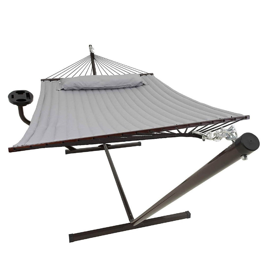 VITA5 Hängematte mit Gestell und Tisch - Hängematte Outdoor für den Garten, Pool & Balkon - Grosszüg