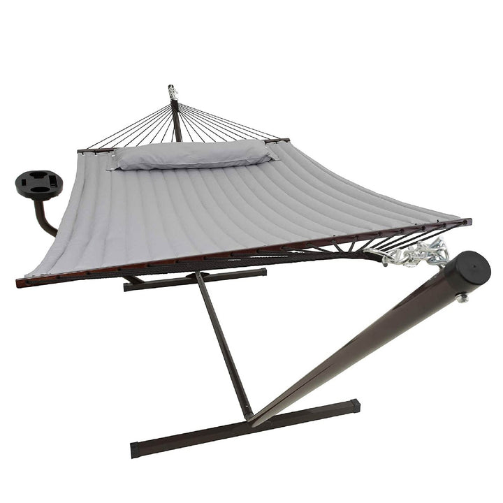 VITA5 Hängematte mit Gestell und Tisch - Hängematte Outdoor für den Garten, Pool & Balkon - Grosszüg