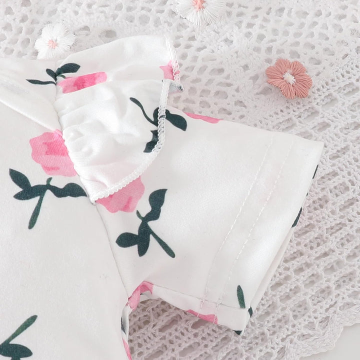 Baby Mädchen Kleidung Floral Tops Body Bär Latzhose Einstellbare Overalls Outfits Set 6-12 Monate Ro
