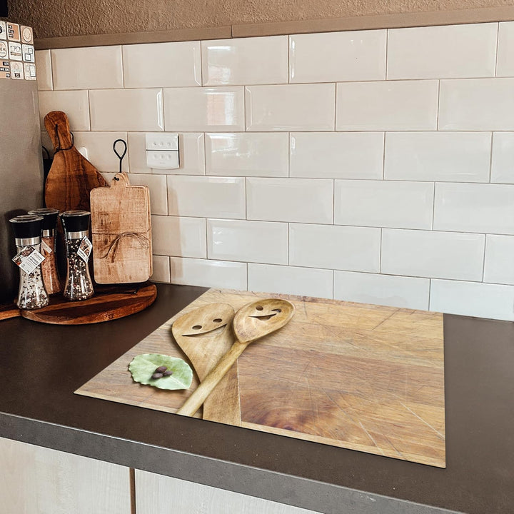 KitchenYeah© Herdabdeckplatte Einteilig Küche Herdabdeckung Induktionsfeld Ceranfeld Herdabdeckplatt