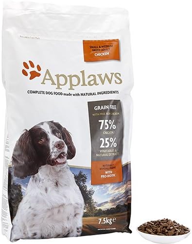 Applaws natürliche komplette trockene Hundefutter für Erwachsene kleine/mittlere Rasse Hunde, Huhn,