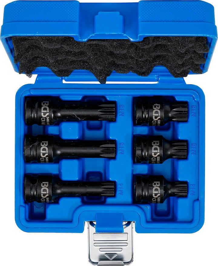 BGS 5380 | Kraft-Bit-Einsatz-Satz | 6-tlg. | 12,5 mm (1/2") | Innenvielzahn (für XZN) M14 - M18 | Bi