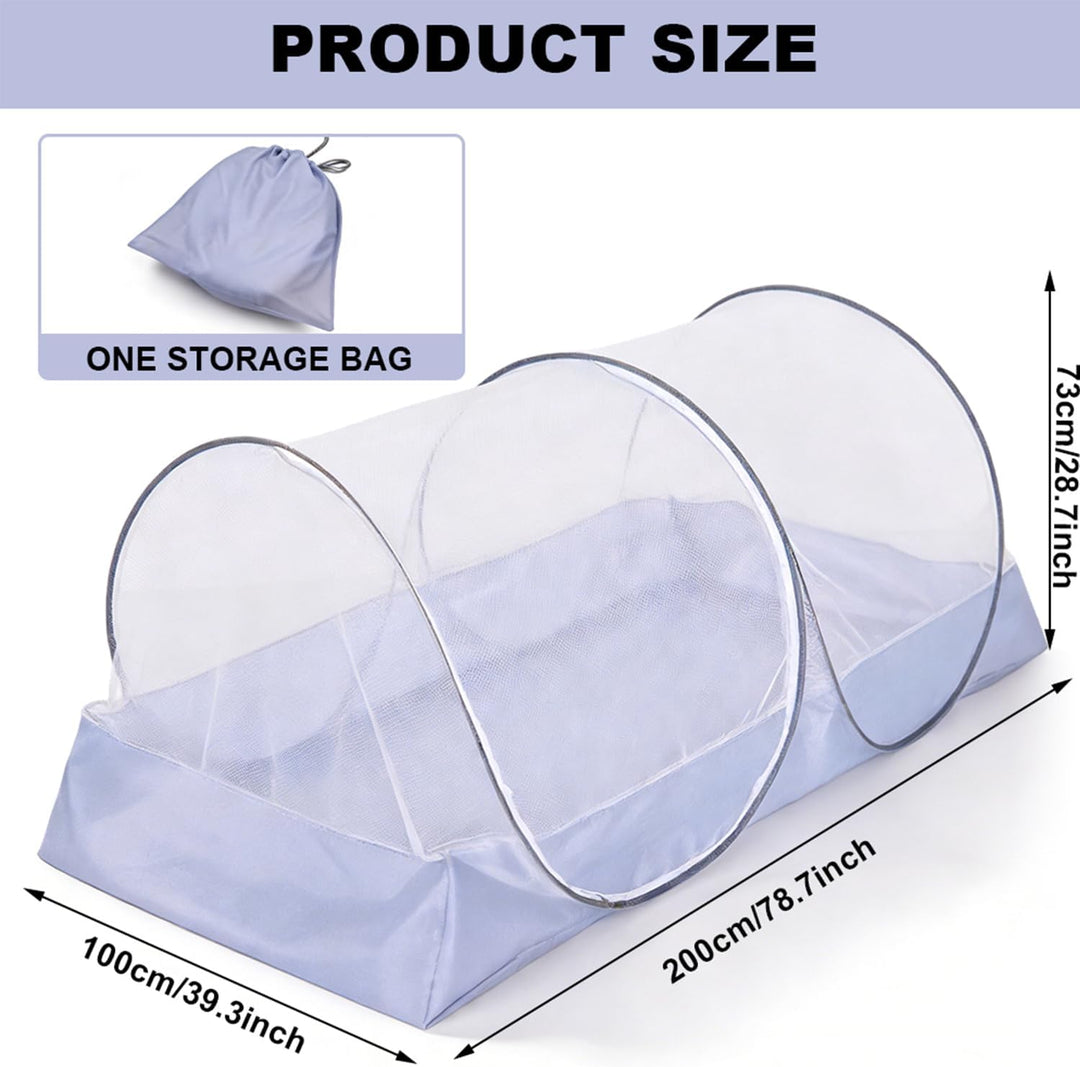 Moskitonetz Bett 200 * 100 * 73cm, Moskitonetz Reise Pop Up, Tragbares Campingzelt, Faltbares Moskit