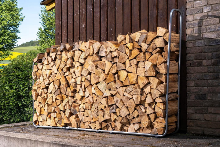 wolfcraft Stapelhilfe Modular XXL 5125000 | Verstellbare Kaminholzaufbewahrung für den Aussenbereich
