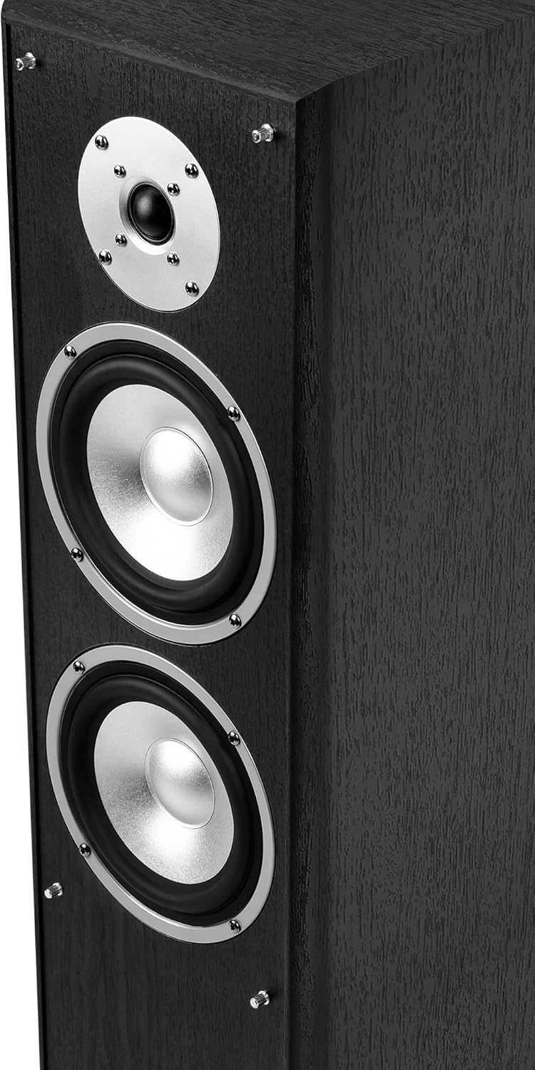 mohr 1 Paar Standlautsprecher SL10 schwarz, Lautsprecherboxen, HiFi Klang zum günstigen Preis, schwa