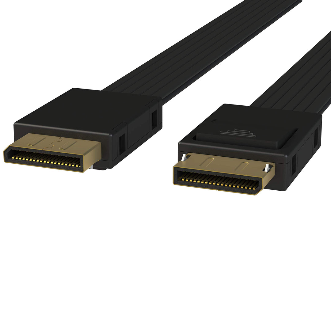 LINKUP - OCuLink PCIe SFF-8611 4i to OCuLink SFF-8611 SSD Data Active Cable w/PVC Cable Jacket 25cm