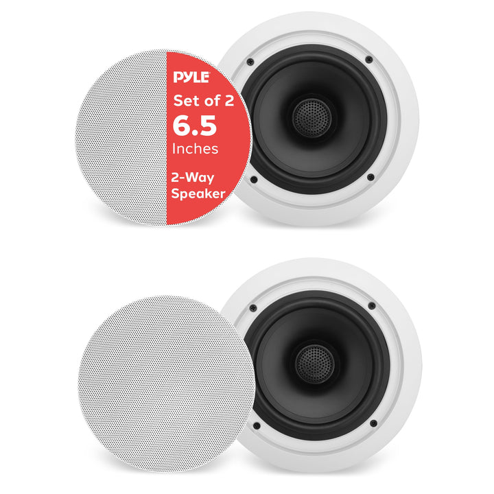 Pyle PyleHome PDIC60T 16.51 cm In Zwei Wege Deckenlautsprecher 70V mit Trafo 6.5 Inch 70 V Transform
