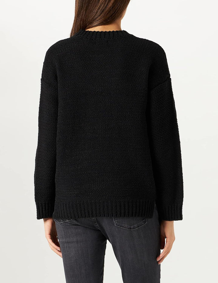 Replay Damen Kurzer Pullover XS Schwarz (098 Black), XS Schwarz (098 Black)