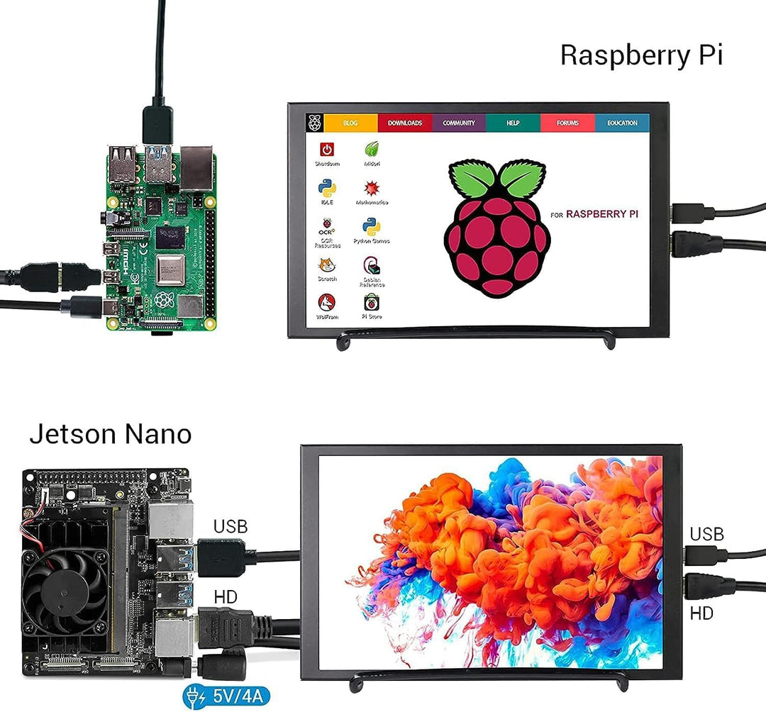 ELECROW Touchscreen Monitor, 8 Zoll Portable Monitor LCD 1280x800 Mini Monitor Kompatibel mit Laptop