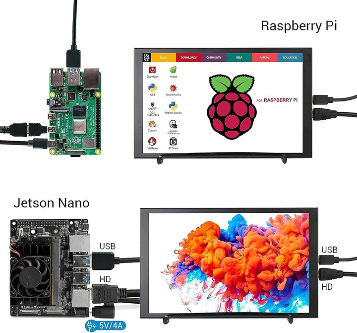 ELECROW Touchscreen Monitor, 8 Zoll Portable Monitor LCD 1280x800 Mini Monitor Kompatibel mit Laptop