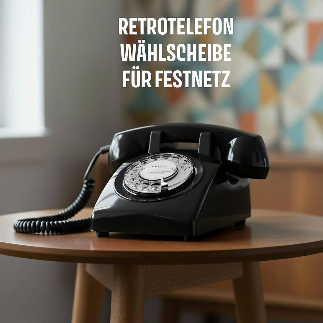 Retro Telefon Wählscheibe/Festnetztelefon Retro/Telefon mit Schnur/Telefon mit Wählscheibe/Telefon R