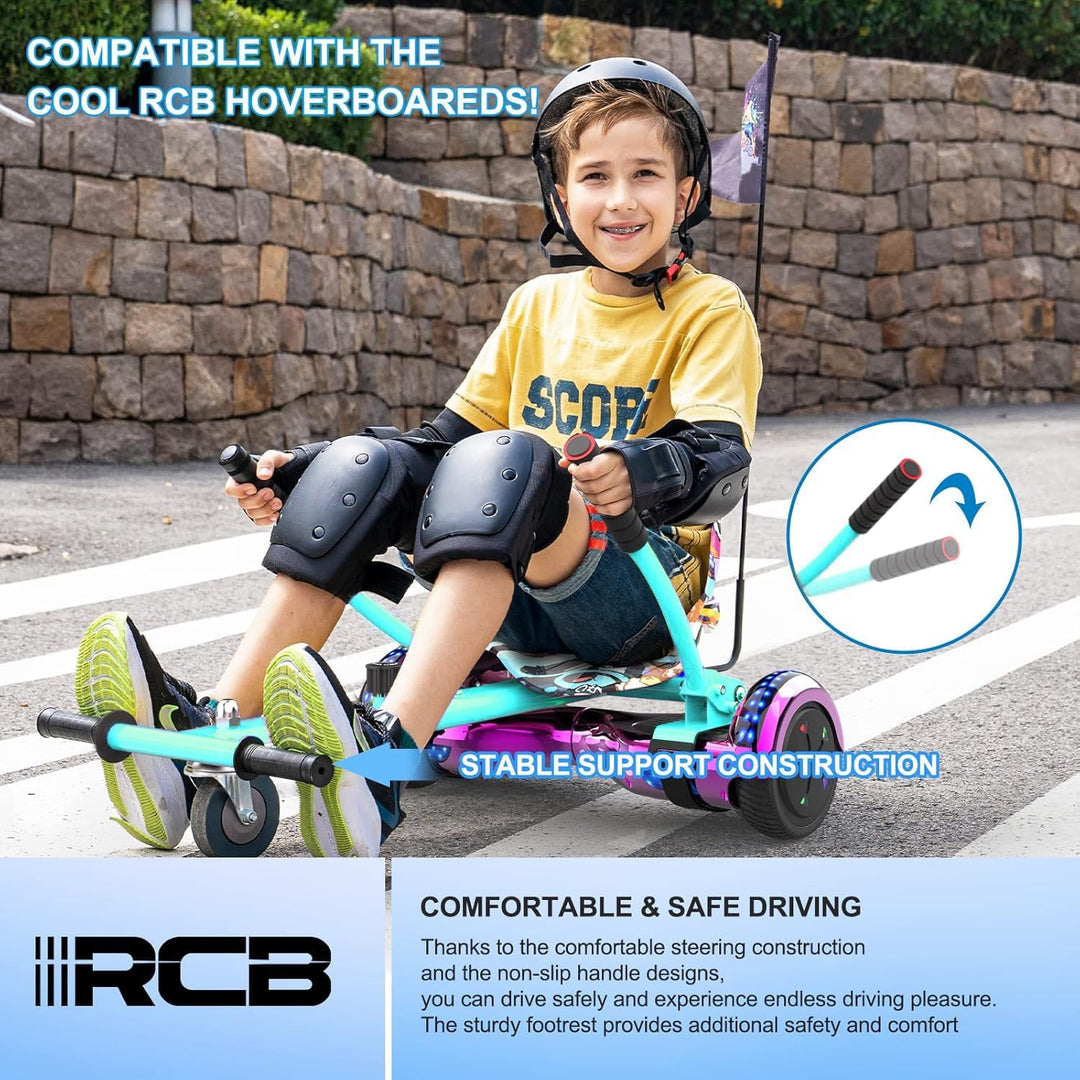 RCB Hoverboard Sitz, Go-Kart Zubehör für Hoverboards, Hoverboard mit Sitz passend für Aller 6.5"-10"