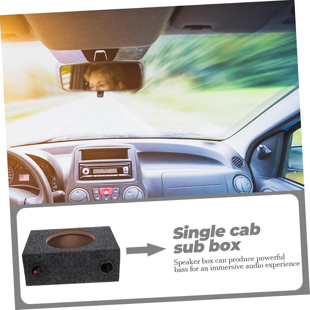 BESTOYARD 8-Zoll Subwoofer Kasten für Single Cab Autos Versiegeltes Gehäuse mit Teppichboden für Ver