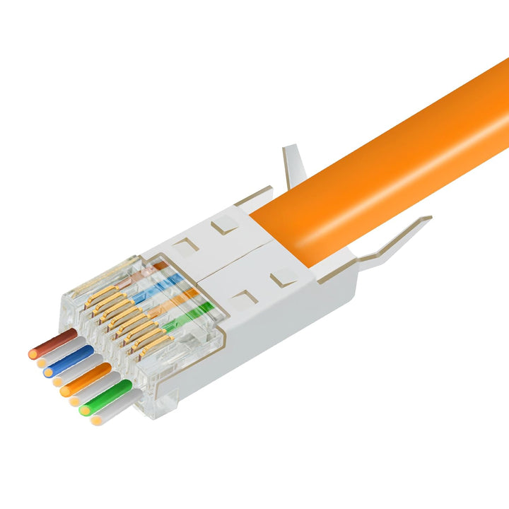 BIGtec RJ45 Stecker Netzwerkstecker 50 Stück Hirose TM11 gelb Hochgeschwindigkeits Verbindung für Fa