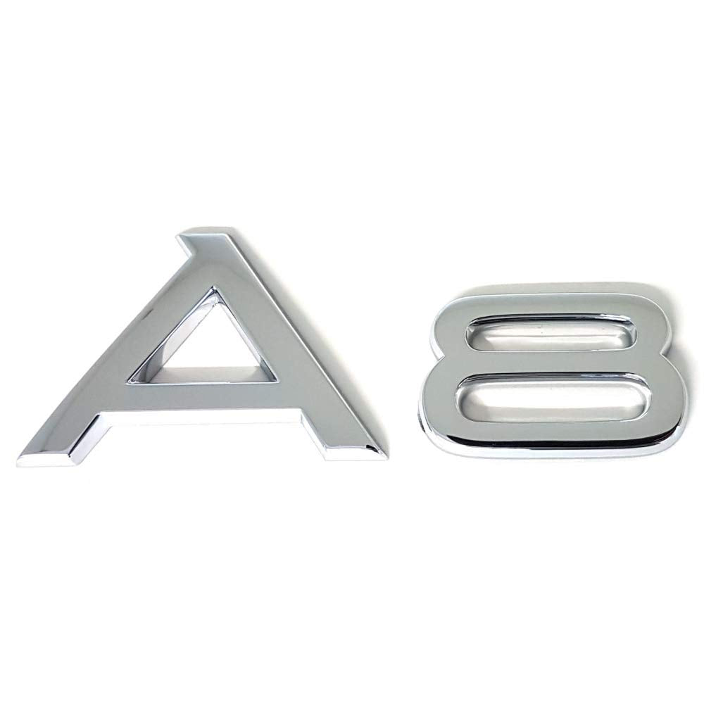 Audi 4D0853741D2ZZ Schriftzug A8 Emblem Logo Aufkleber Modellbezeichnung chrom glänzend