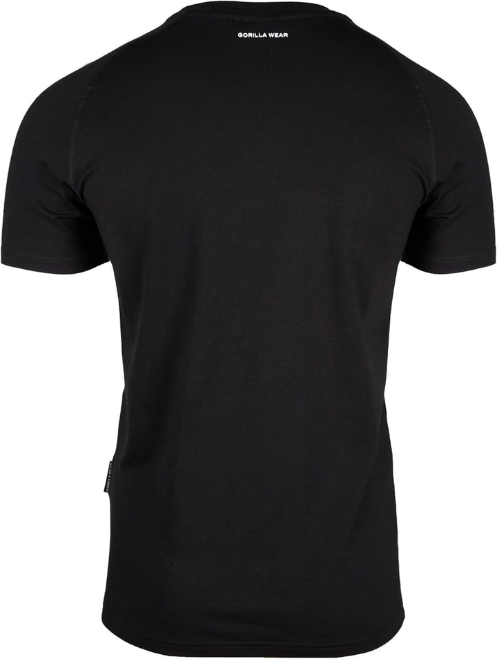 Gorilla Wear - Davis T-Shirt - schwarz - Bodybuilding Sport Alltag Freizeit mit Logo Aufdruck leicht