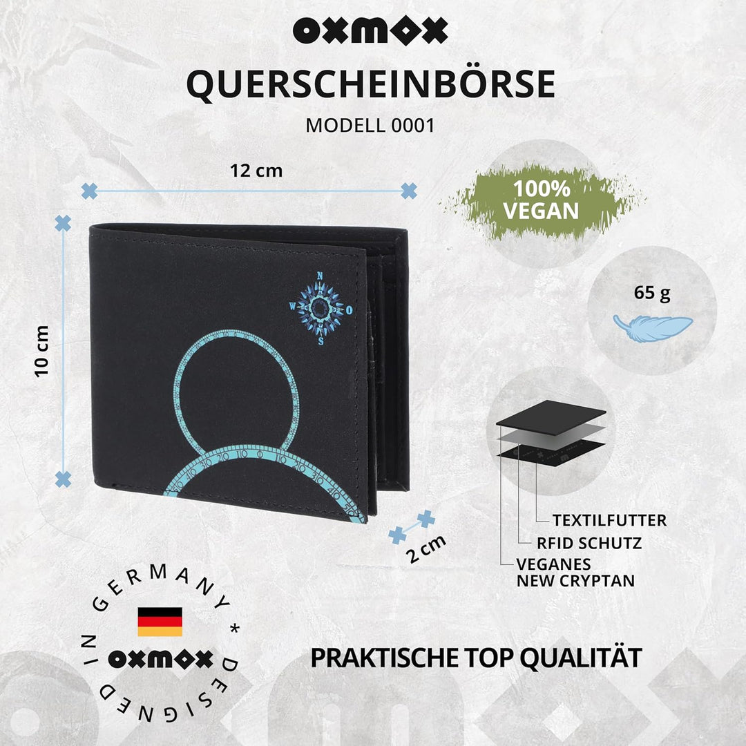 oxmox Geldbörse RFID 12 cm