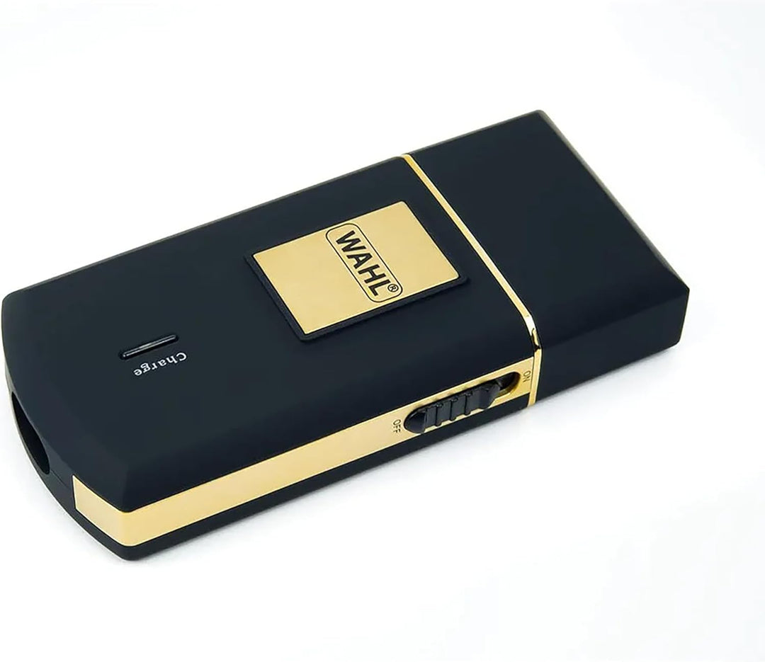 Wahl Travel Shaver Gold Edition- Schnurloser und wiederaufladbarer Elektrorasierer für Männer, ideal