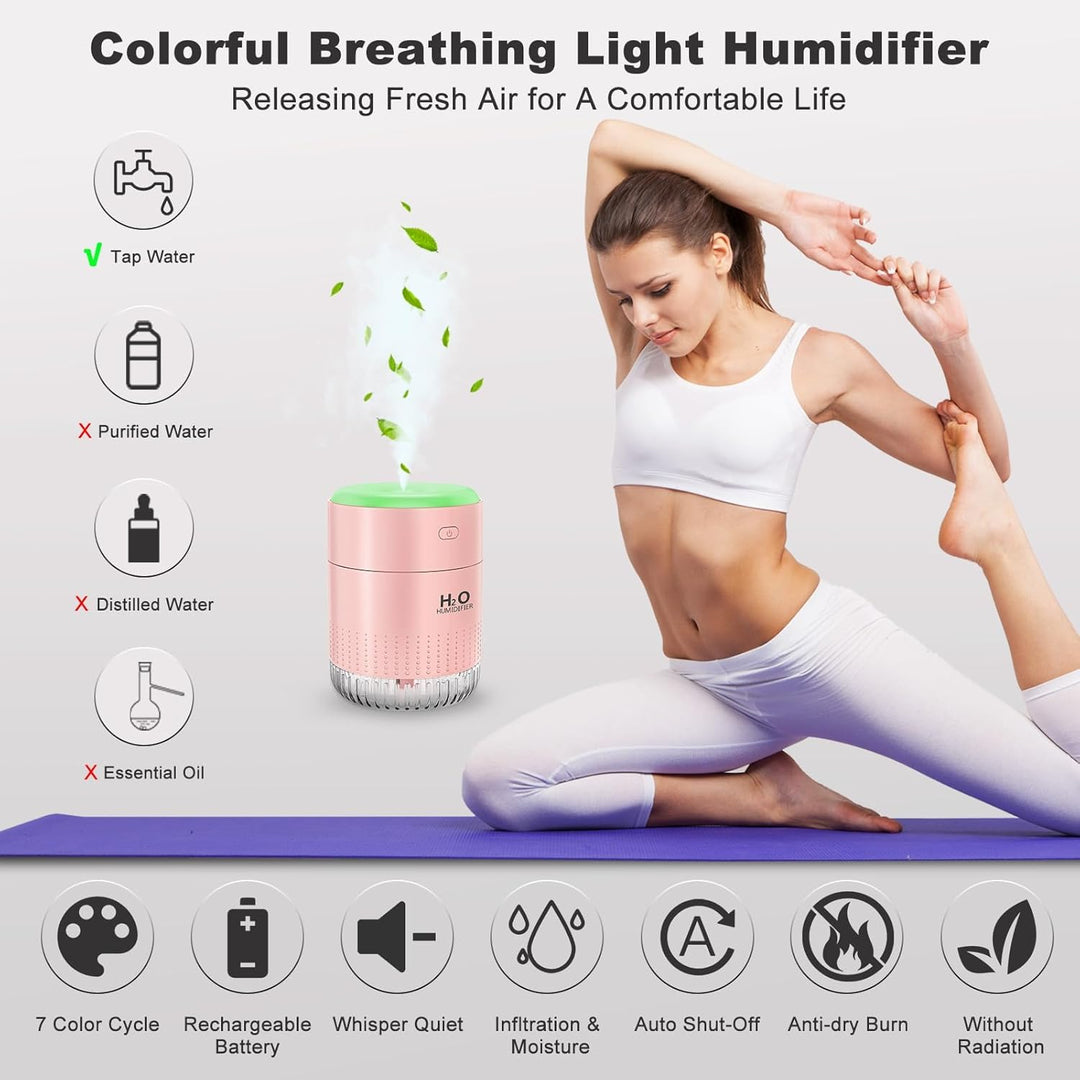 KARFUN Small Humidifiers,Portable Desk Humidifiers,Luftbefeuchter,Desktop Leiser Mini Luftbefeuchter