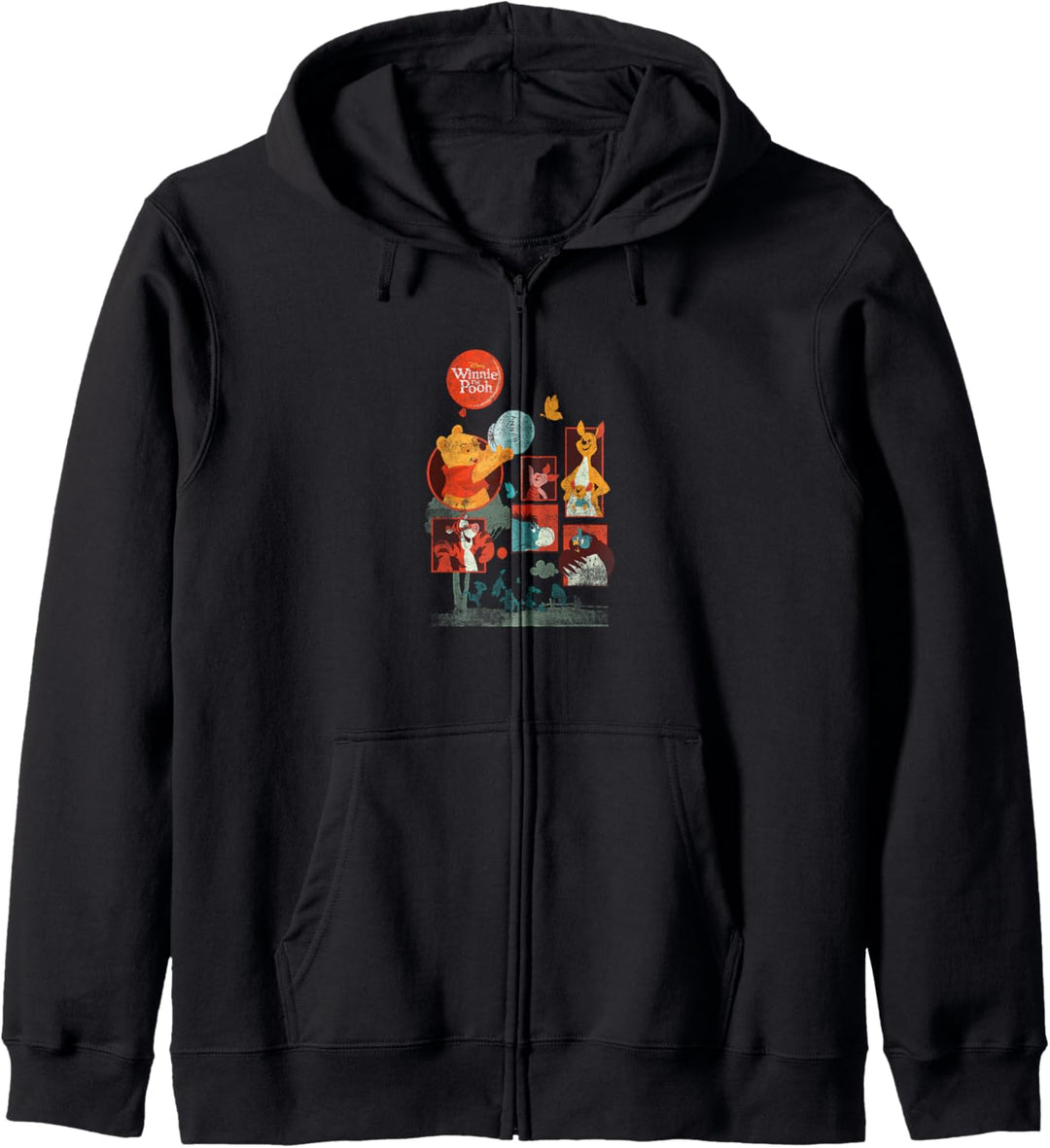 Disney Winnie The Pooh Group Shot Box Up Silhouette Kapuzenjacke