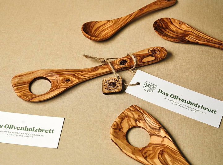 DAS OLIVENHOLZBRETT® Schneidebrett mit Saftrille aus Olivenholz/Tranchierbrett rechteckig/grosses Ba