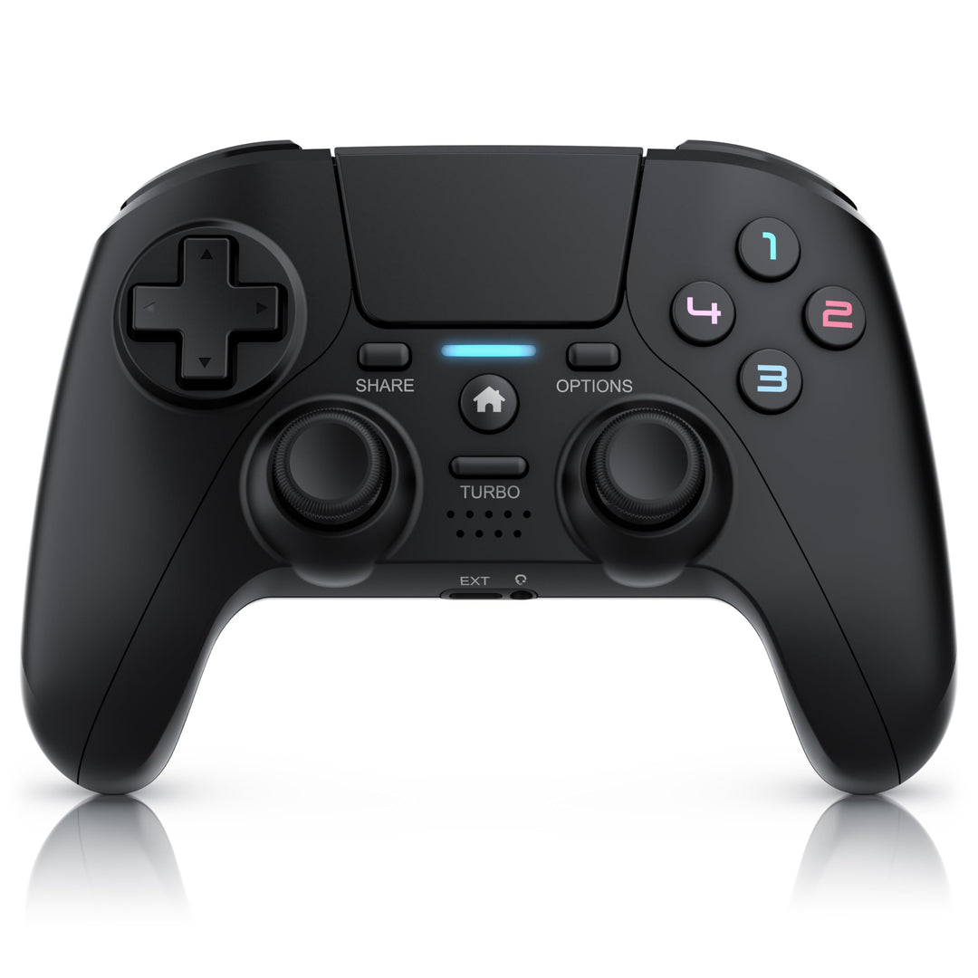 CSL - Wireless Gamepad für PC und PS4 - PC Anschluss - Wireless Controller - Dual Vibration - Headse