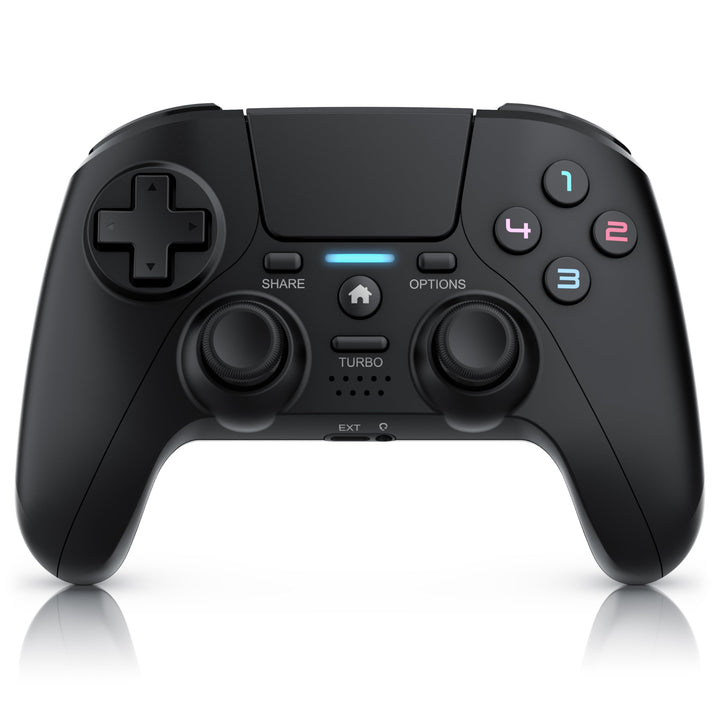 CSL - Wireless Gamepad für PC und PS4 - PC Anschluss - Wireless Controller - Dual Vibration - Headse