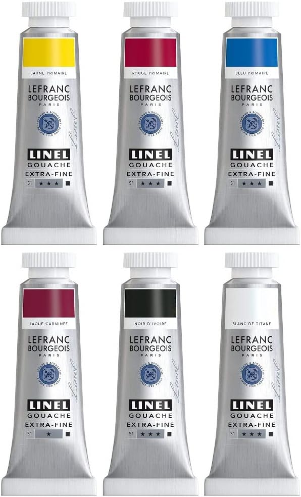Lefranc & Bourgeois 301239 Linel Gouache extrafeine und geschmeidige Wasserfarben mit maximaler Farb