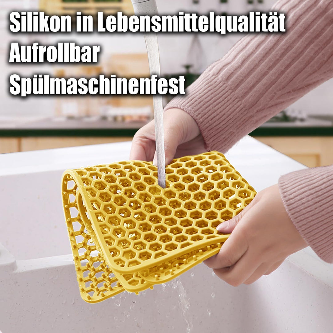 Silikon SpüLbeckeneinlage, Zusammenklappbar rutschfeste SpüLbeckenmatte Silikon 30.5x30.5 cm, Matte