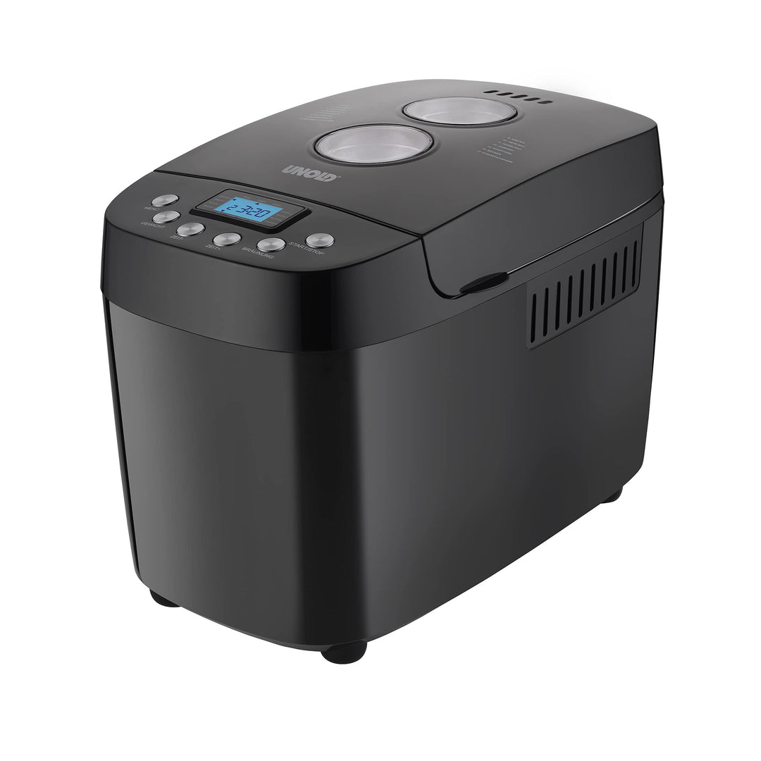 UNOLD 68525 BACKMEISTER Big Black für bis zu 1.500g Brot, mit 15 Programmen für glutenfreies Brot, T