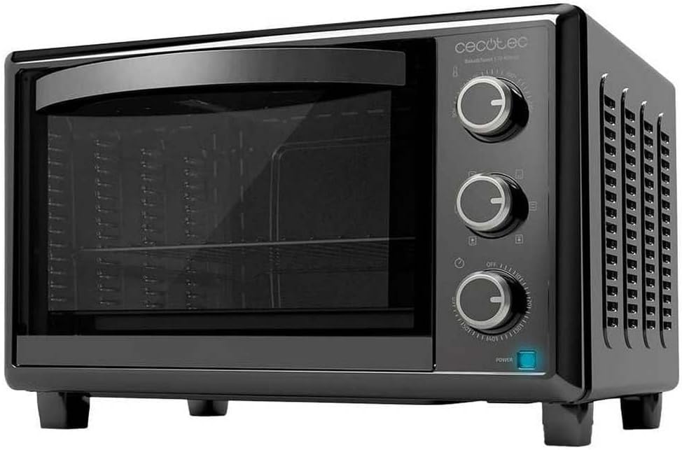 Cecotec Tischofen Bake&Toast 2600 Black 4Pizza, 26 L, 1500 W, inklusive Pietra Pizza Stein für Ergeb