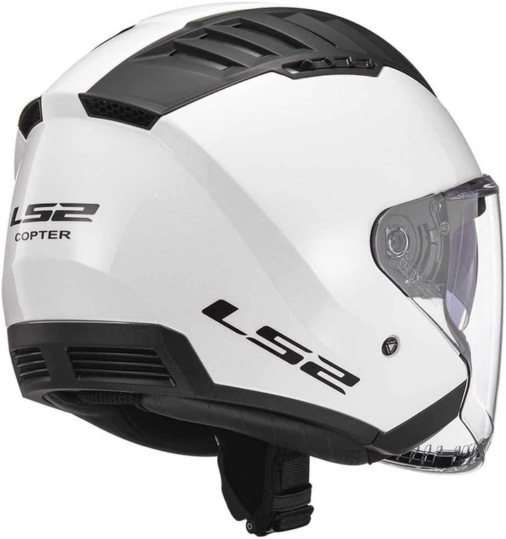 LS2, Jet-Motorradhelm Copter SOLID White, XS, XS