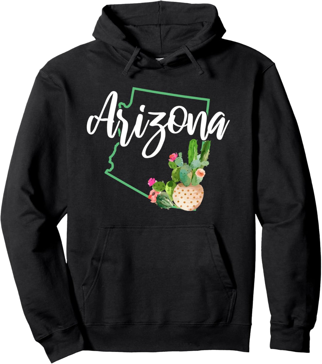 Arizona Pride State Map Kaktus Vintage Arizona Pullover Hoodie