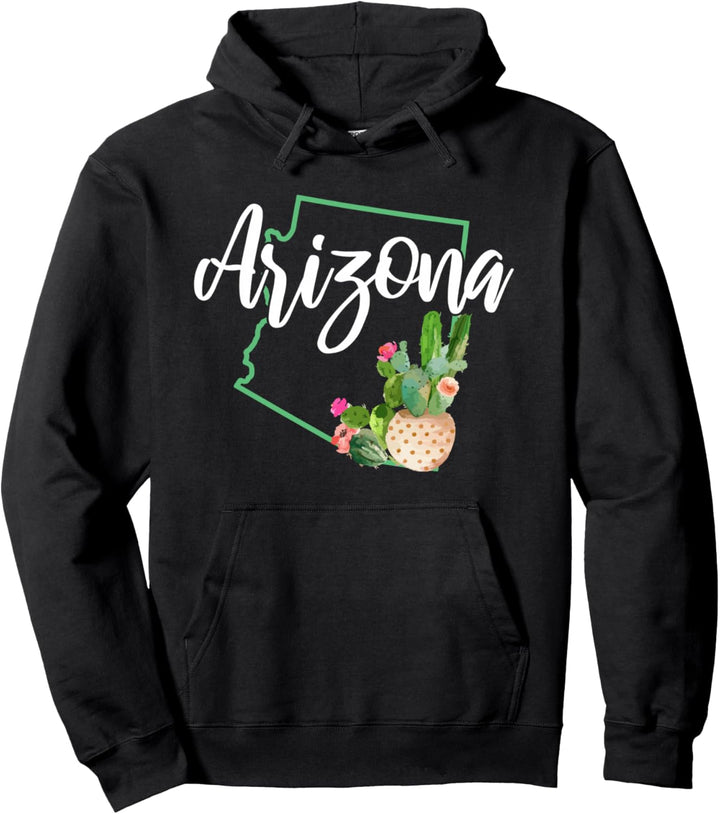 Arizona Pride State Map Kaktus Vintage Arizona Pullover Hoodie