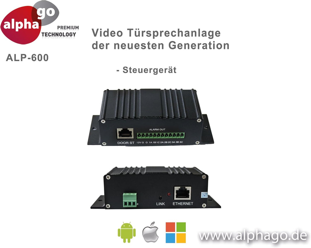 LAN IP Video Türsprechanlage ALP-600 inkl. FRITZ!Fon C4 - Überwachungskamera - kein Cloud Server - F