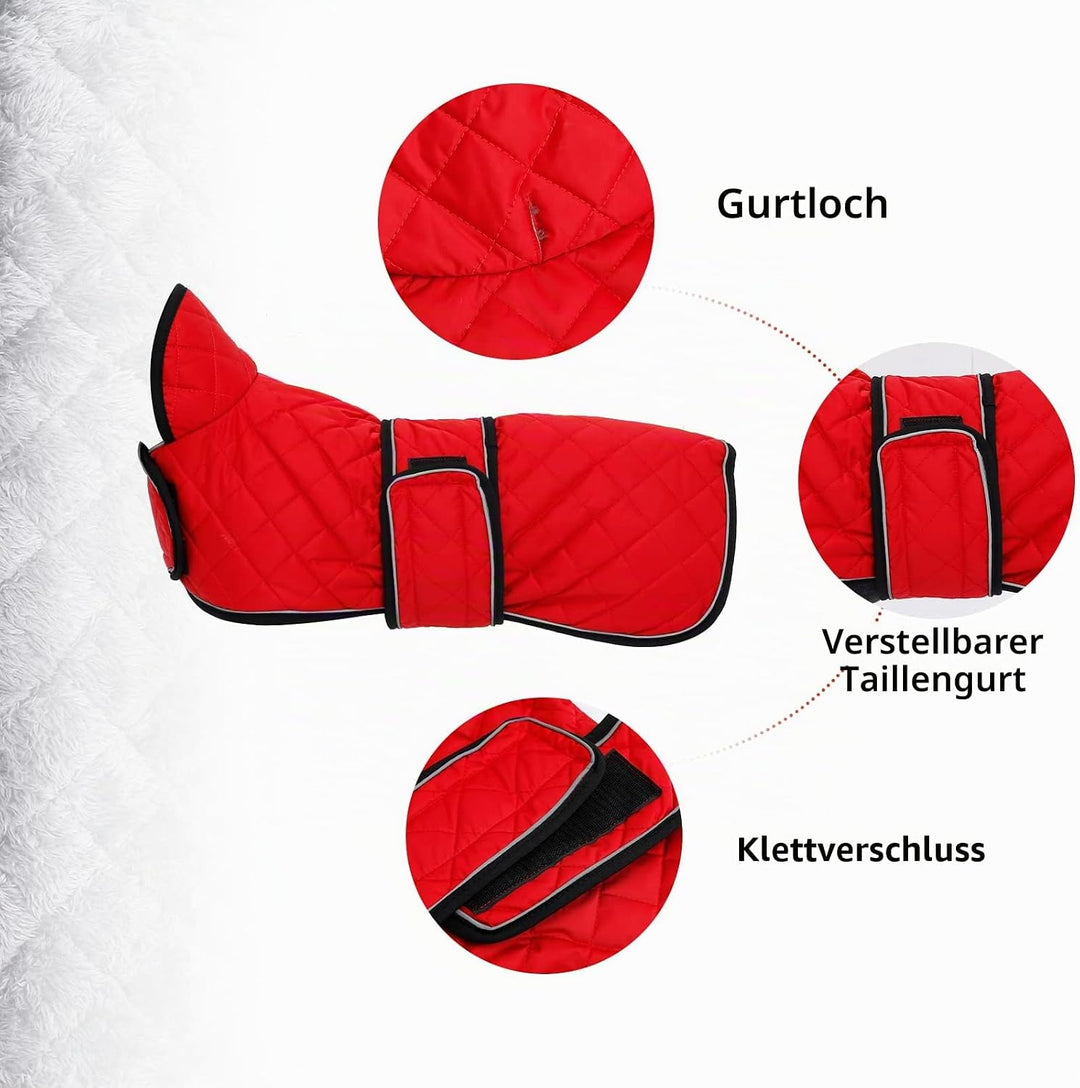 Geyecete - Warmer wintermantel für dackel Hunde,Hunde Winterjacken mit plüschfutter,Outdoor jacken m