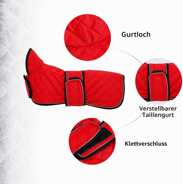 Geyecete - Warmer wintermantel für dackel Hunde,Hunde Winterjacken mit plüschfutter,Outdoor jacken m