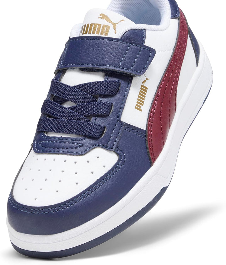 PUMA Unisex Kinder Caven 2.0 Ac+ Ps Sneaker, 30 EU 2 0 White Dark Jasper Navy Gold
