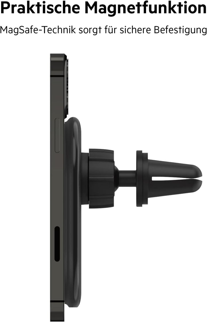 BelkinBoostChargedrahtloser magnetischer Kfz-Telefon-Halter, kompatibel mitMagSafe-fähigemiPhone14/1