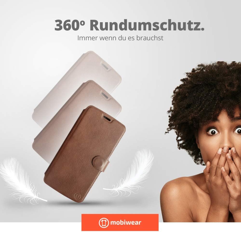 Mobiwear | Echt Lederhülle | Kompatibel mit Samsung Galaxy A7 2018, Made in EU handyhülle, Slim Leat