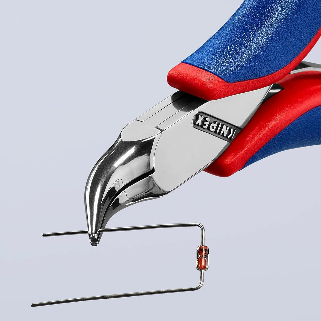 Knipex Elektronik-Greifzange mit Mehrkomponenten-Hüllen 115 mm (SB-Karte/Blister) 35 42 115 SB