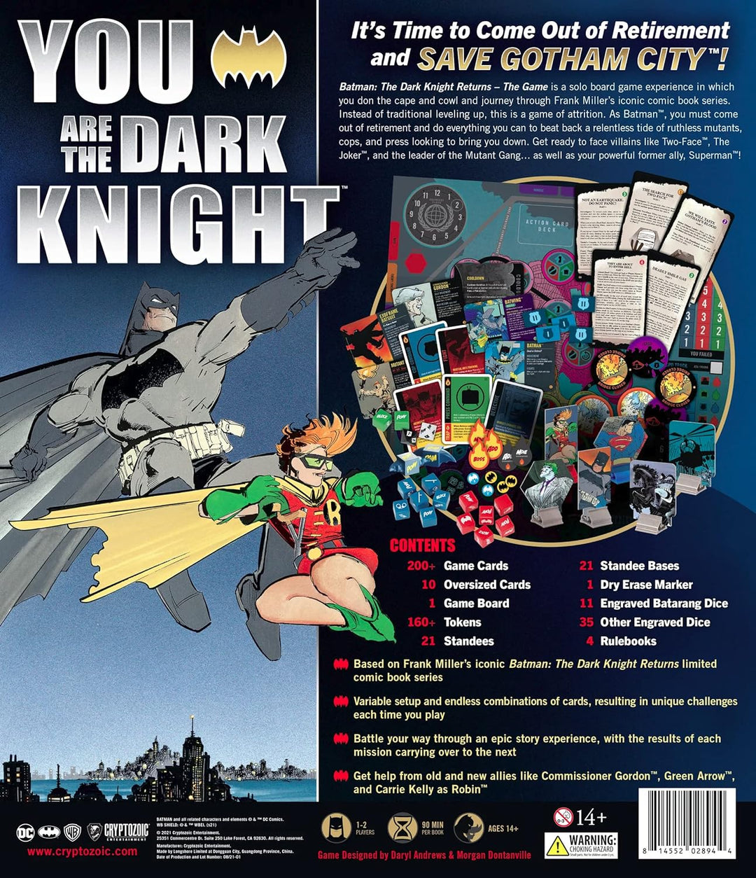 Cryptozoic - Batman: The Dark Knight Returns - The Game (Basic Edition) - Solo Brettspiel-Erlebnis -