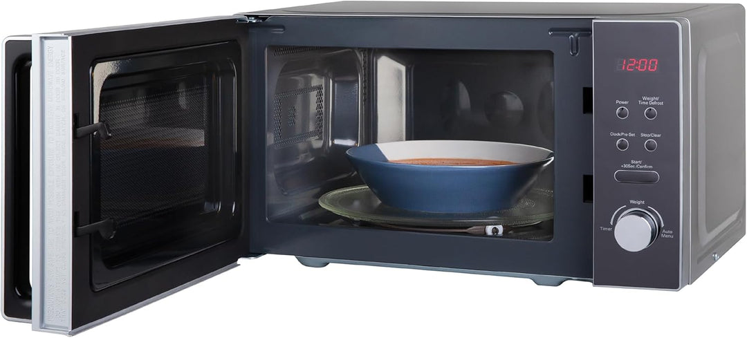 Russell Hobbs RHM2076S Freistehende kompakte Mikrowelle, 800 W, 20 L, Silberfarben