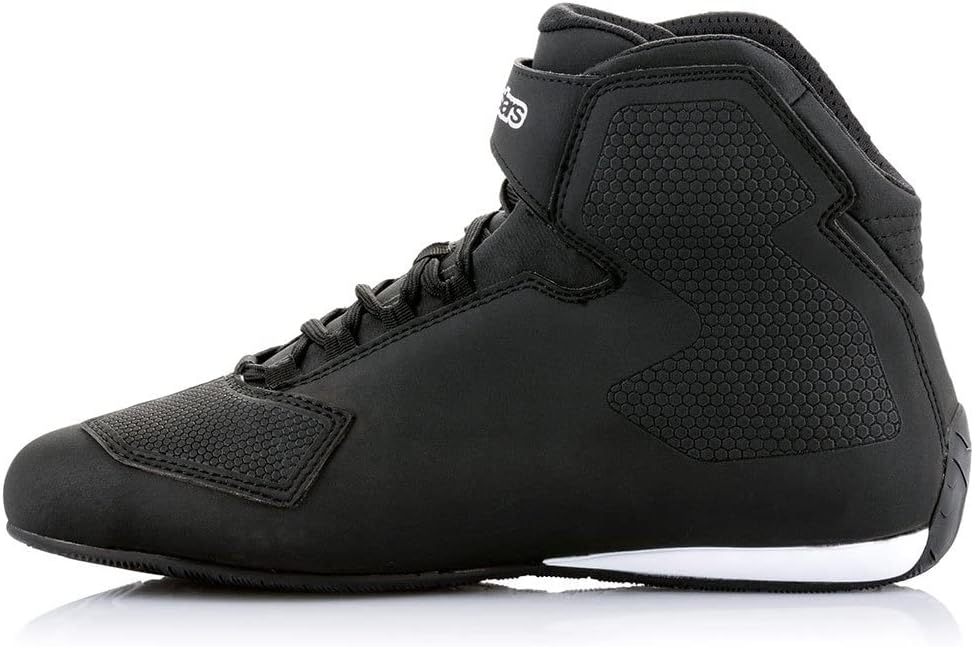 Alpinestars Herren NcMotorcycle Boot 45 EU Schwarz Weiss Rot, 45 EU Schwarz Weiss Rot