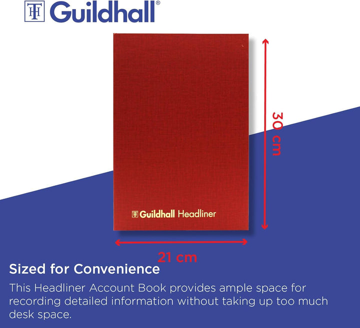 Guildhall Spaltenbuch mit Kopfleiste Serie 38 10 Finanzspalten 80 Blatt 298 x 203 mm 29,8 x 20,3 cm