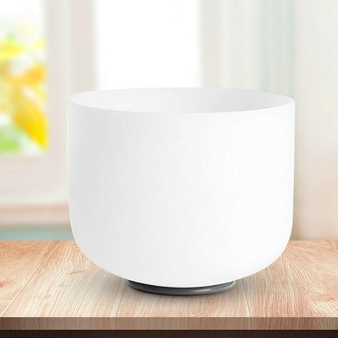 Kristall Klangschale, 8 Zoll F Note Herzchakra Mattquarz Singen Schalen für Klangheilung Yoga Medita