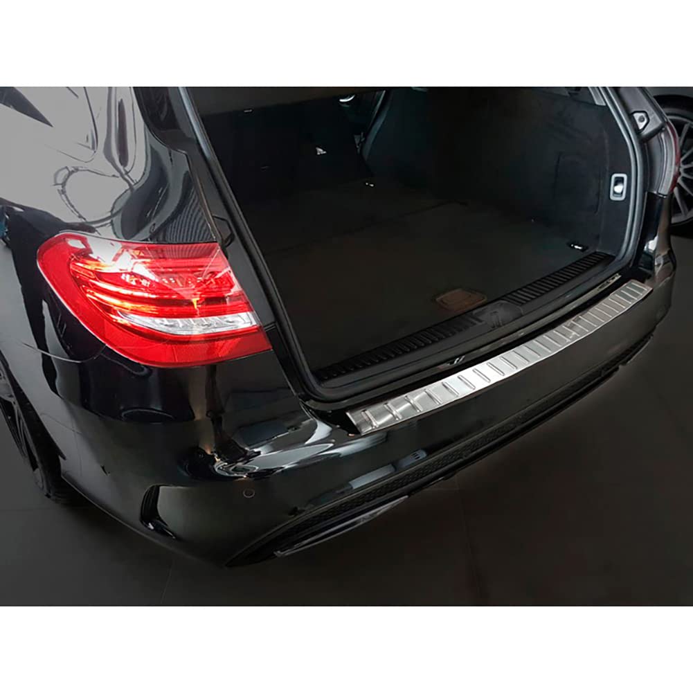 Avisa Edelstahl Heckstossstangenschutz kompatibel mit Mercedes C-Klasse W205 Kombi 2014-2021 'Ribs'
