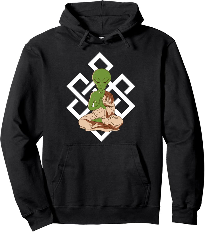 Weltraum Alien Hippie Yoga Zen Meditation Geometrie Yoga Pullover Hoodie