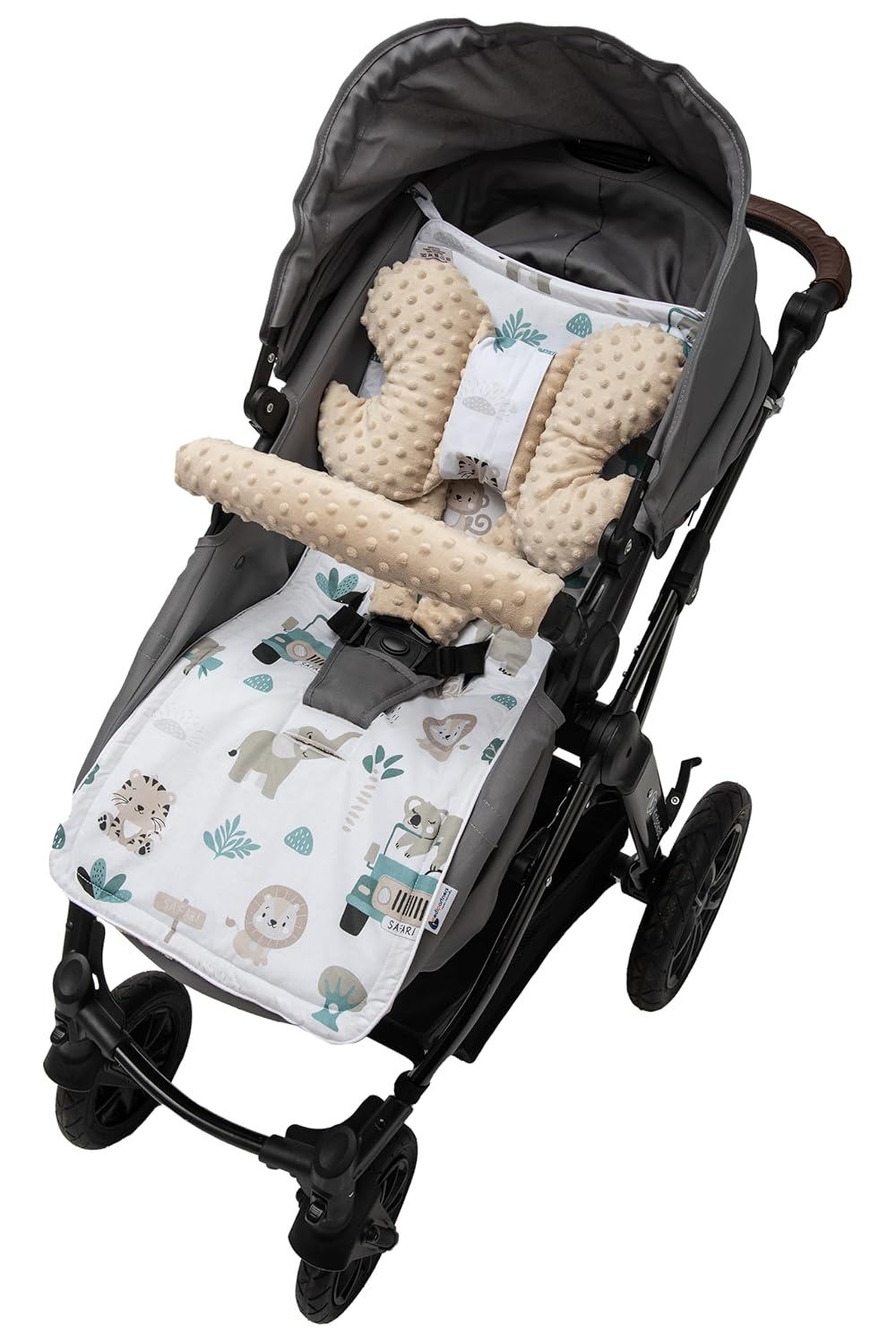 Medi Partners Universal Sitzauflage Kinderwagen &amp; Buggys Sitzeinglage Kinderwagendecke 5tgl Gurtpols